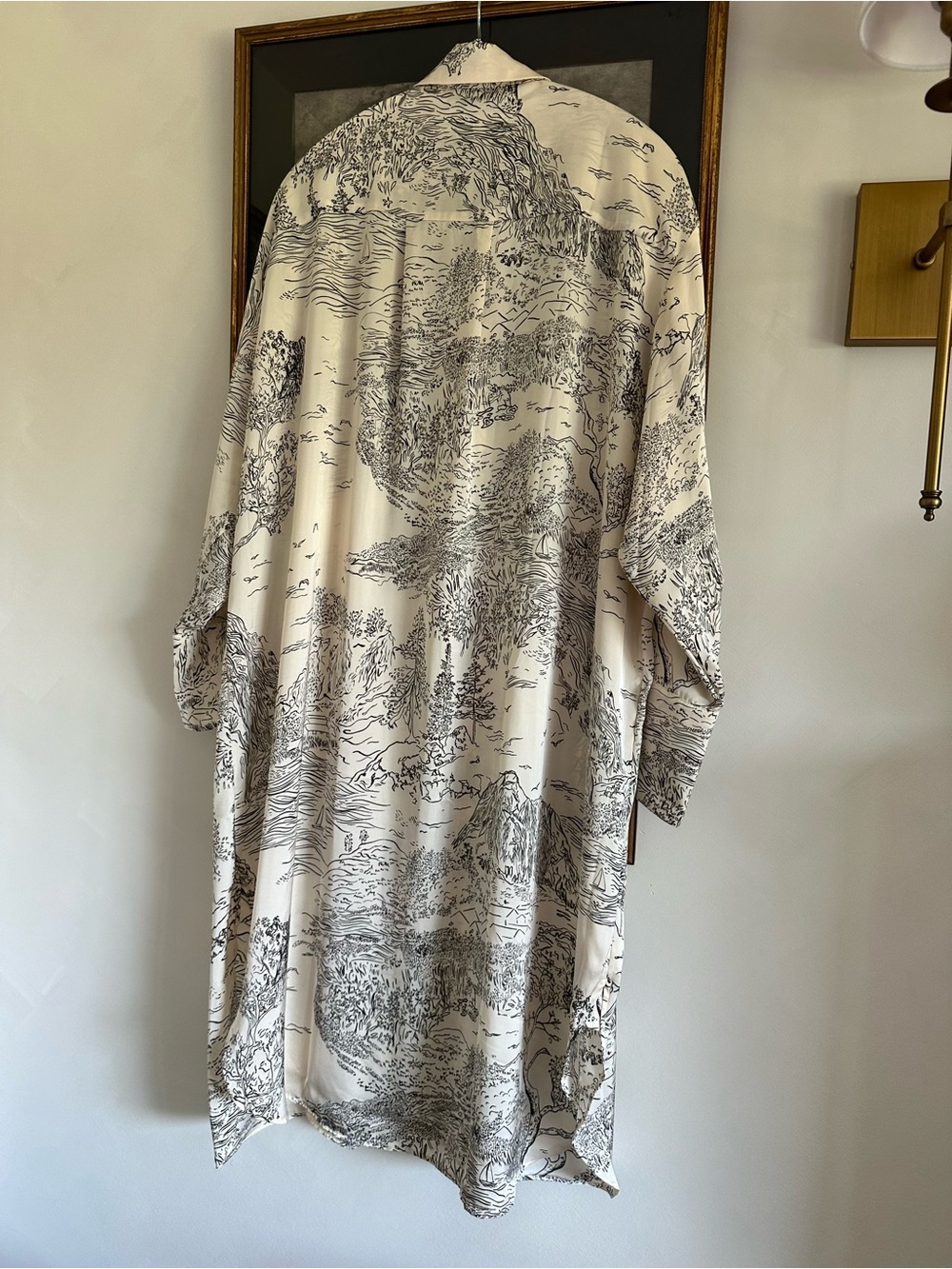 H&M Scenic Print Long Shirt/Dress - Stunning! XL - Picture 12 of 13